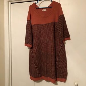 Two tone sweater dress